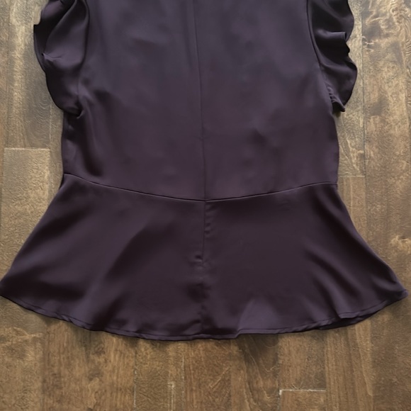 Ruffle Peplum Blouse Wine size Medium - Picture 6 of 7